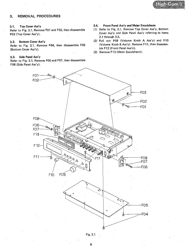 Nakamichi High-Com II Noise Reduction System Owner & Service Manual (Pages: 49)