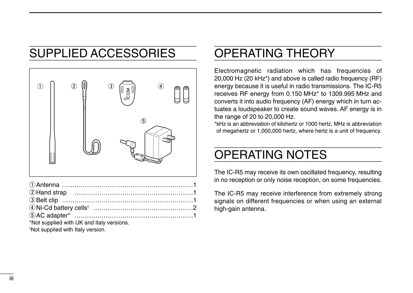 Icom IC-R5 Communications Receiver Owner/ User Manual (Pages: 84)