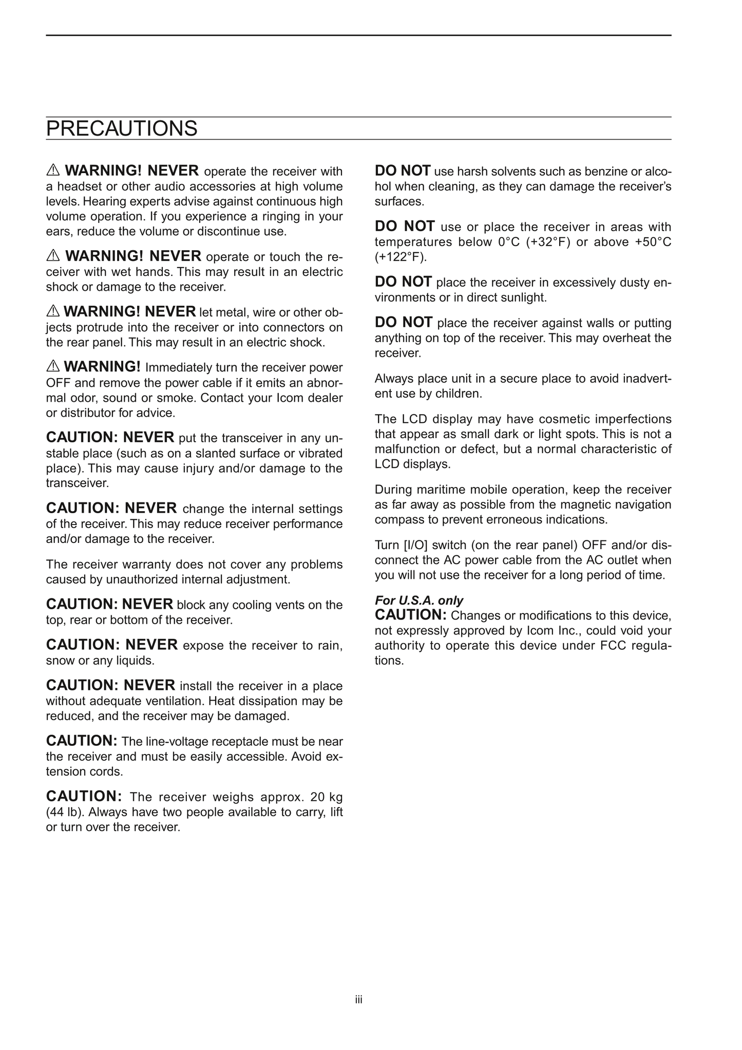 Icom IC-R9500 Communicaions Receiver Owner/ User Manual (Pages: 192)