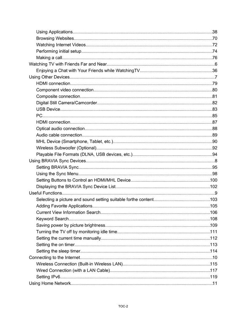 Sony KDL40W600B TV Operating Manual