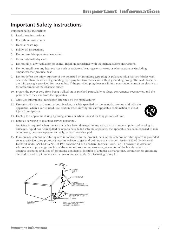RCA L26WD12 TV Operating Manual