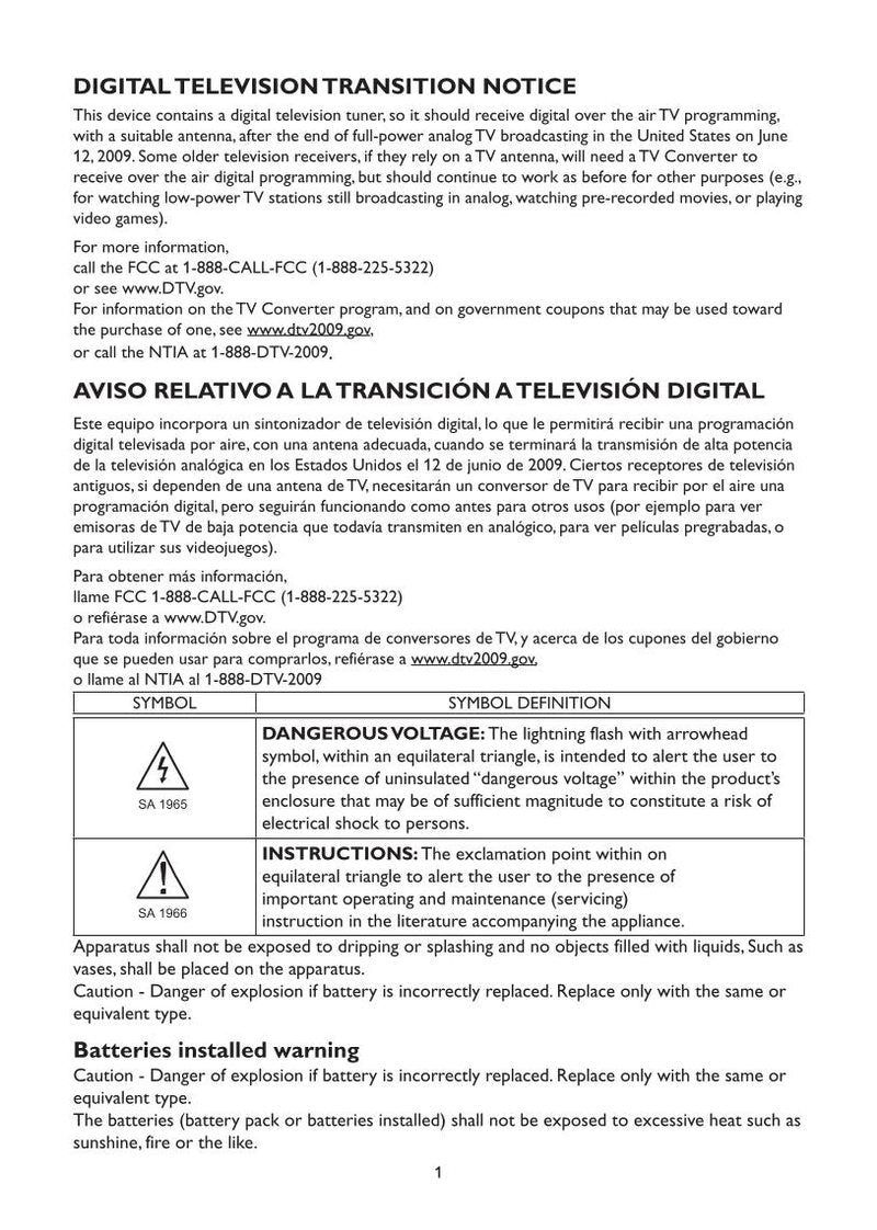 AOC L32 W 961 TV Operating Manual
