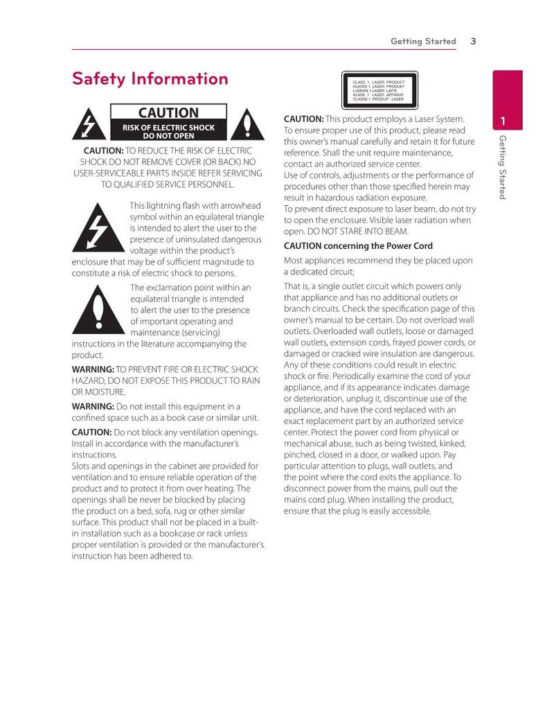 LG LHB536 Home Theater System Operating Manual