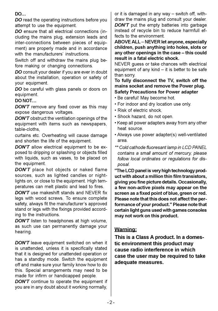 JVC LT17 C 50BJ 50BU 50BU/Z TV Operating Manual