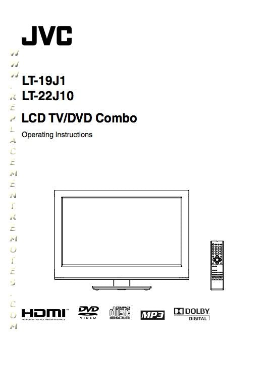 JVC LT19 J 1OM TV Operating Manual