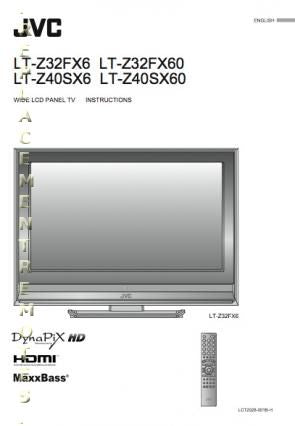 JVC LTZ32 FX 6 60 LTZ40 SX TV Operating Manual