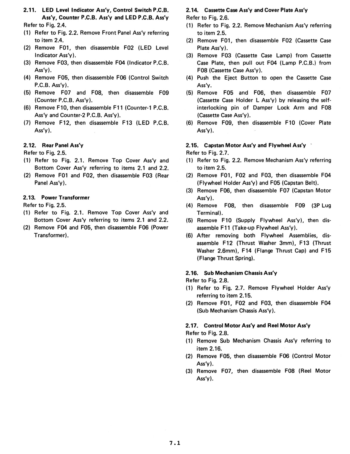Nakamichi LX-5 Discrete Head Cassette Deck Service Manual (Pages: 42)
