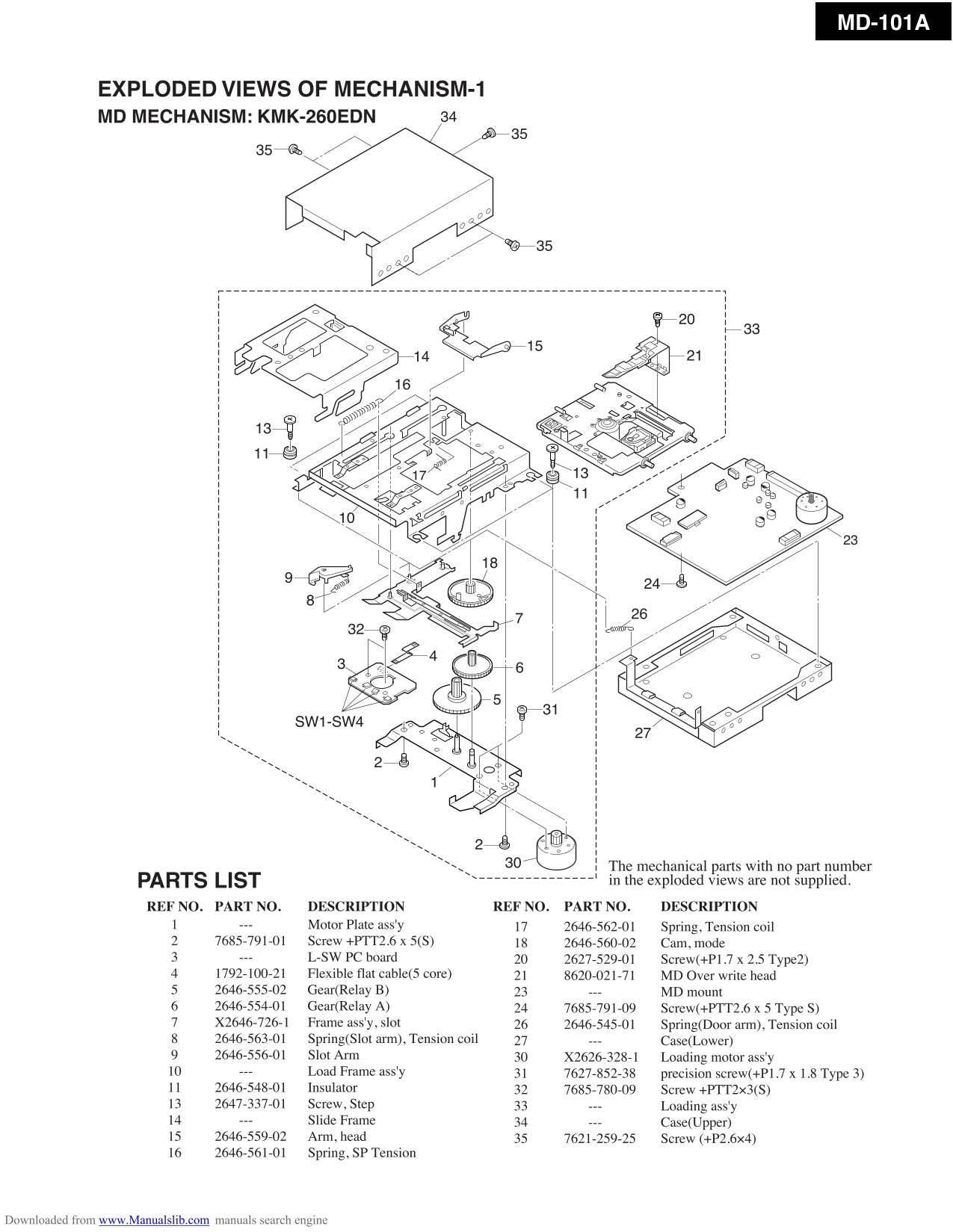Onkyo MD-101A Mini Disc Recorder Service Manual (Pages: 39)