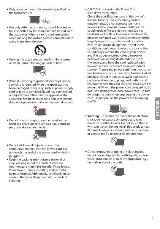 LG 32 LH 570B-UC 573B-UA 43 5700UD TV Operating Manual