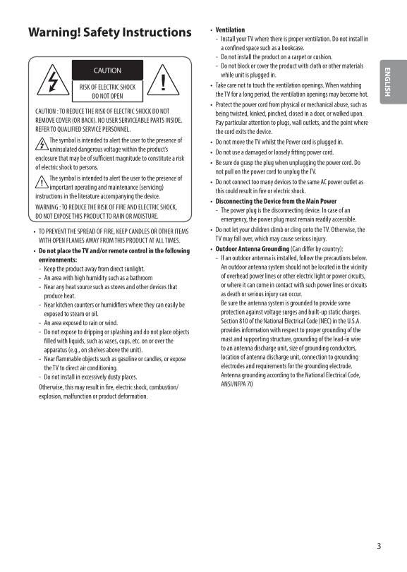 LG OLED65 B 8PUA TV Operating Manual