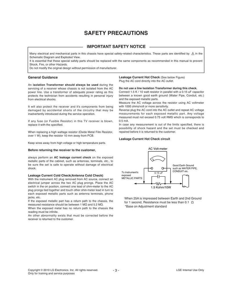 LG 47 LE 7300 7300ZA 730N TV Operating Manual