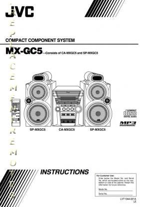 JVC MXGC5 Audio System Operating Manual