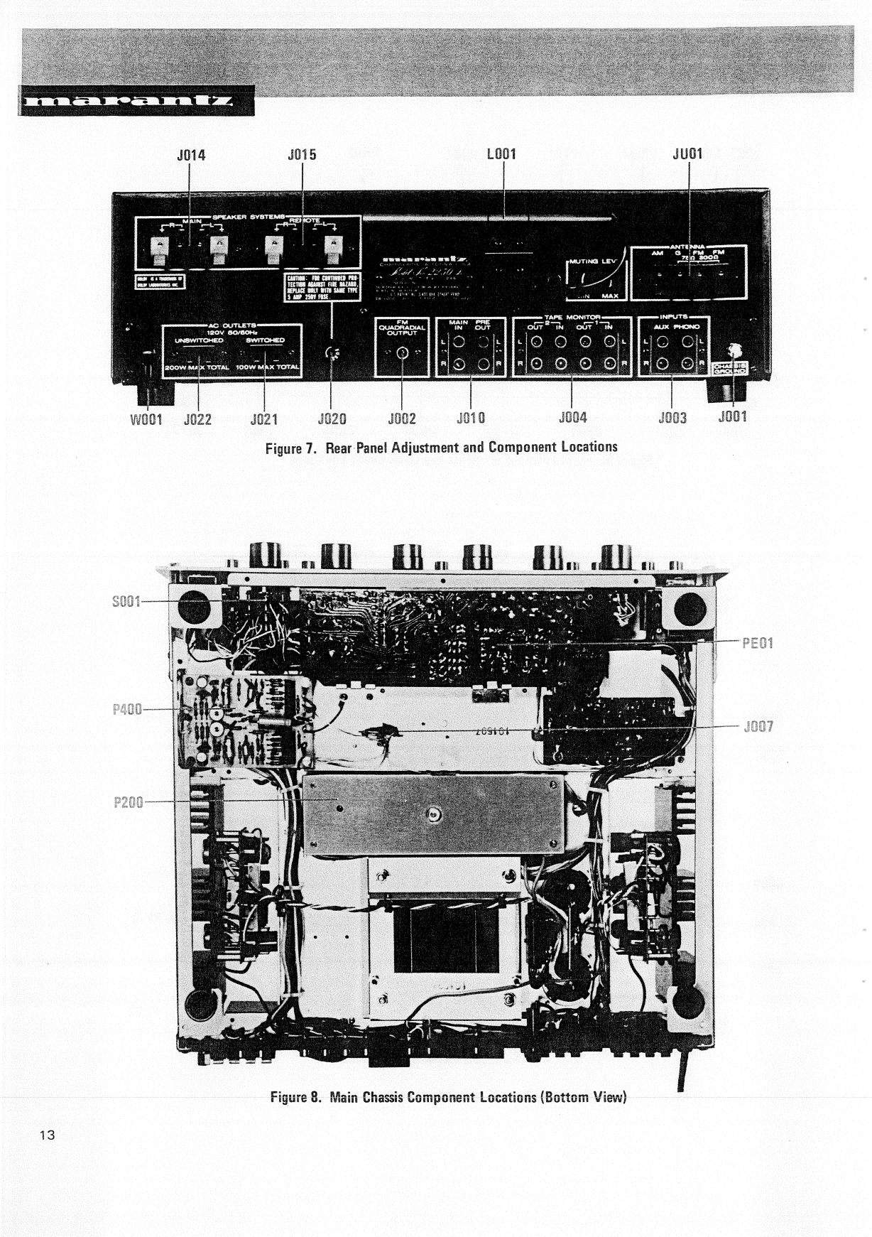 Marantz Model 2250 B Stereophonic Receiver Service Manual (Pages: 42)