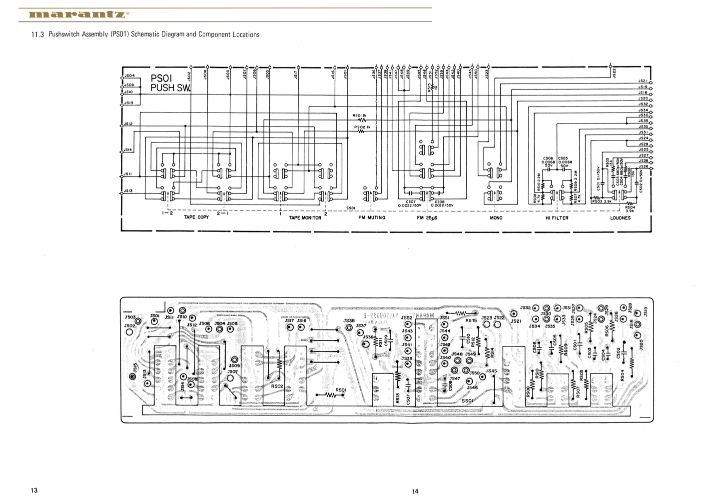 Marantz Model 2252 B Stereophonic Receiver Service Manual (Pages: 37)