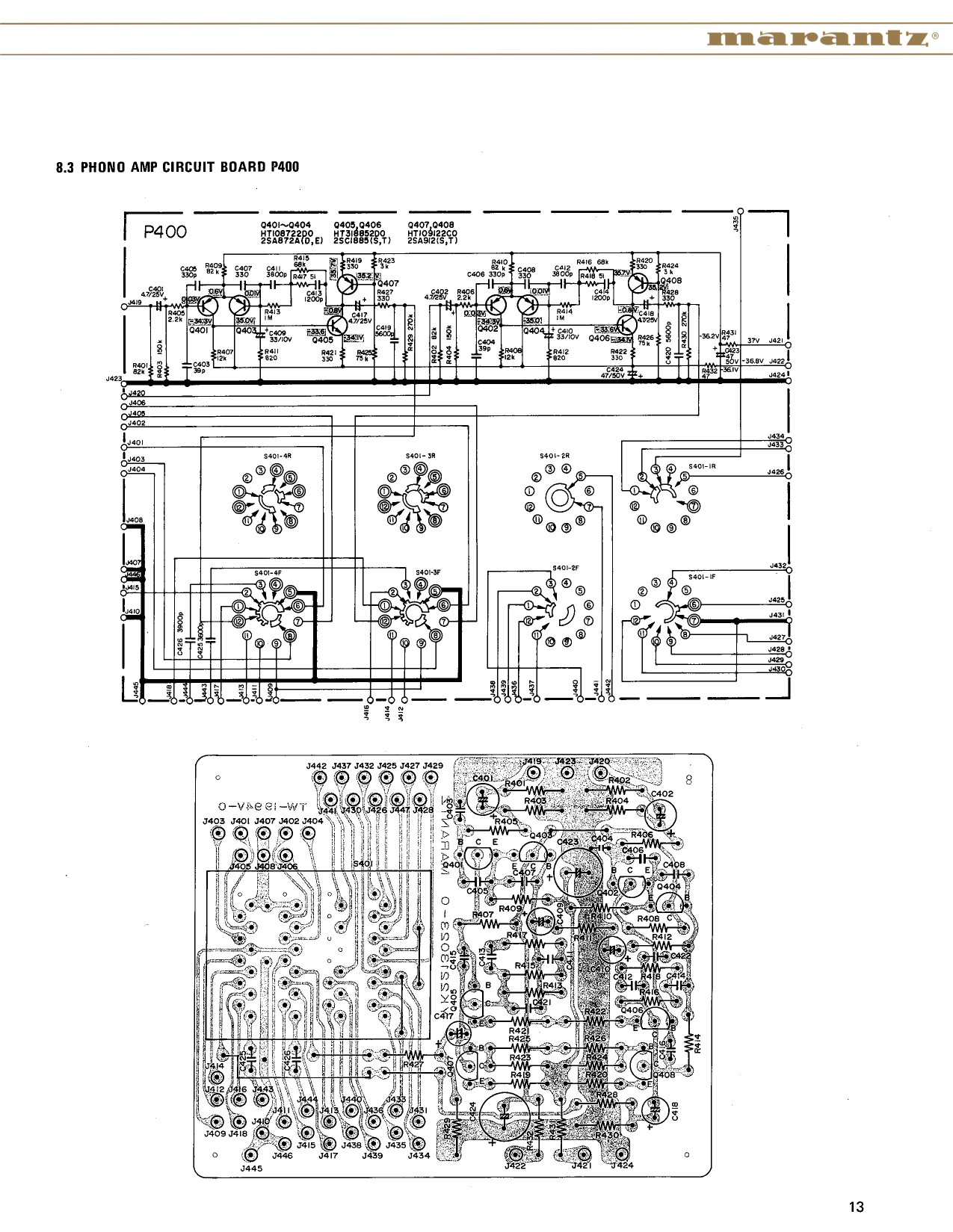 Marantz Model 2265 B Stereophonic Receiver Service Manual (Pages: 44)