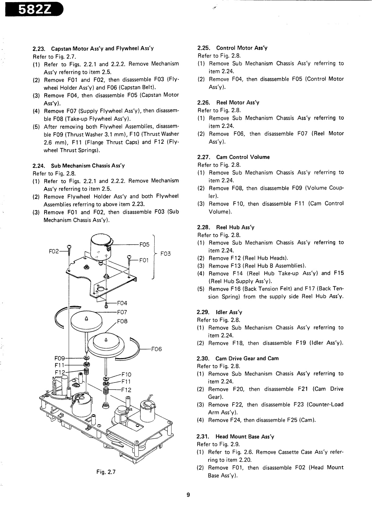 Nakamichi Model 582Z Discrete Head Cassette Deck Service Manual (Pages: 95)