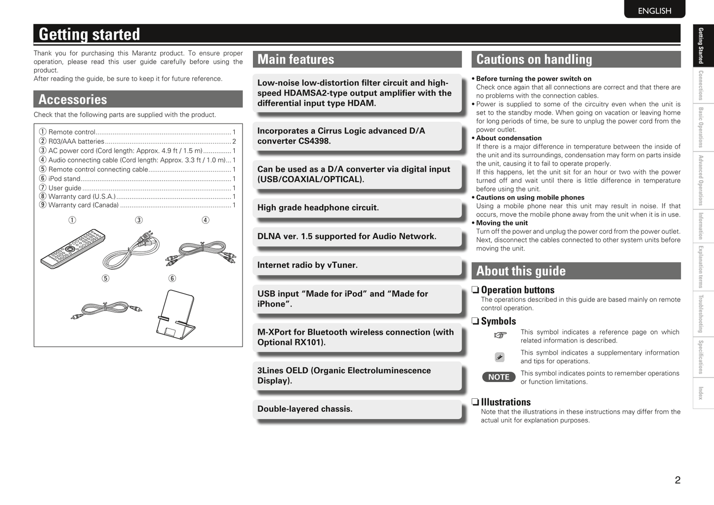Marantz NA7004 Network Audio Player Owner/ User Manual (Pages: 40)