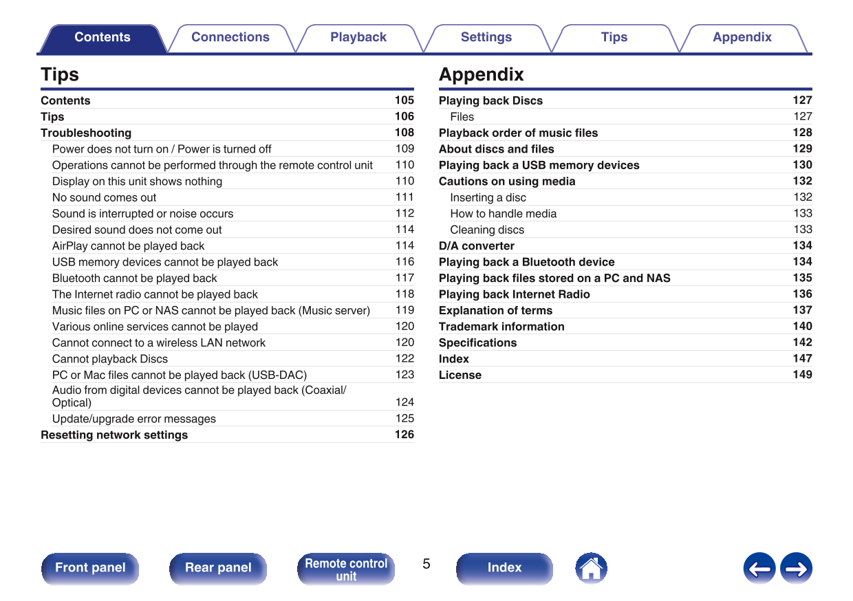 Marantz ND8006 Network CD Player Owner/ User Manual (Pages: 160)