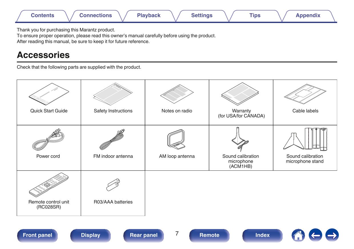 Marantz NR1506 AV Receiver Owner/ User Manual (Pages: 249)
