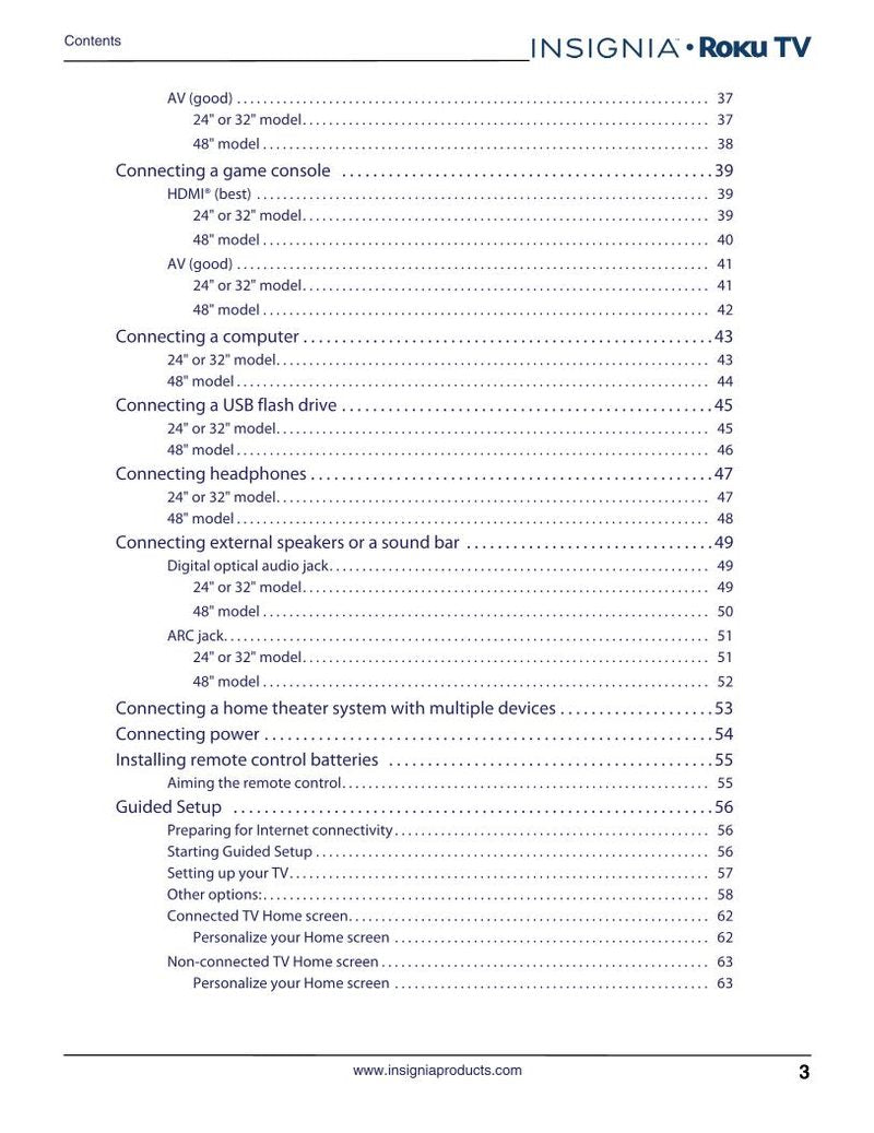 Insignia NS-24 ER 310CA17 310NA17 NS-32 DR TV Operating Manual