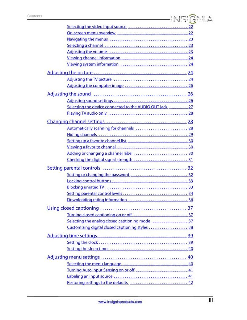 Insignia NS19 E 320A13 TV Operating Manual