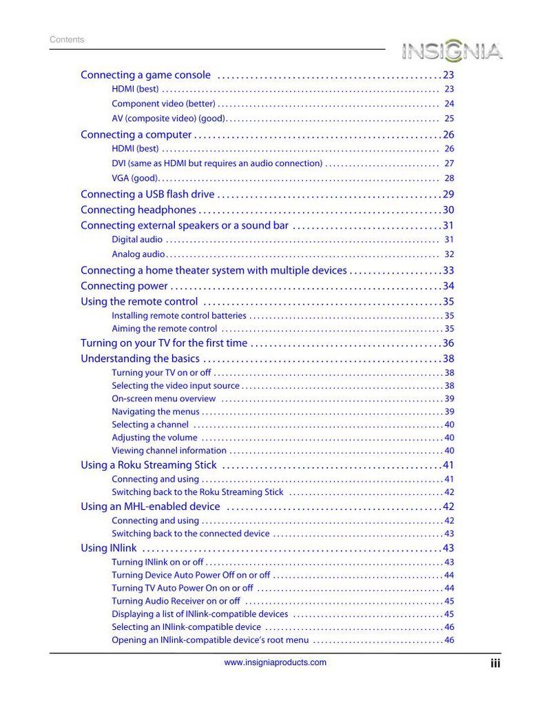 Insignia NS32 D 312NA15OM TV Operating Manual