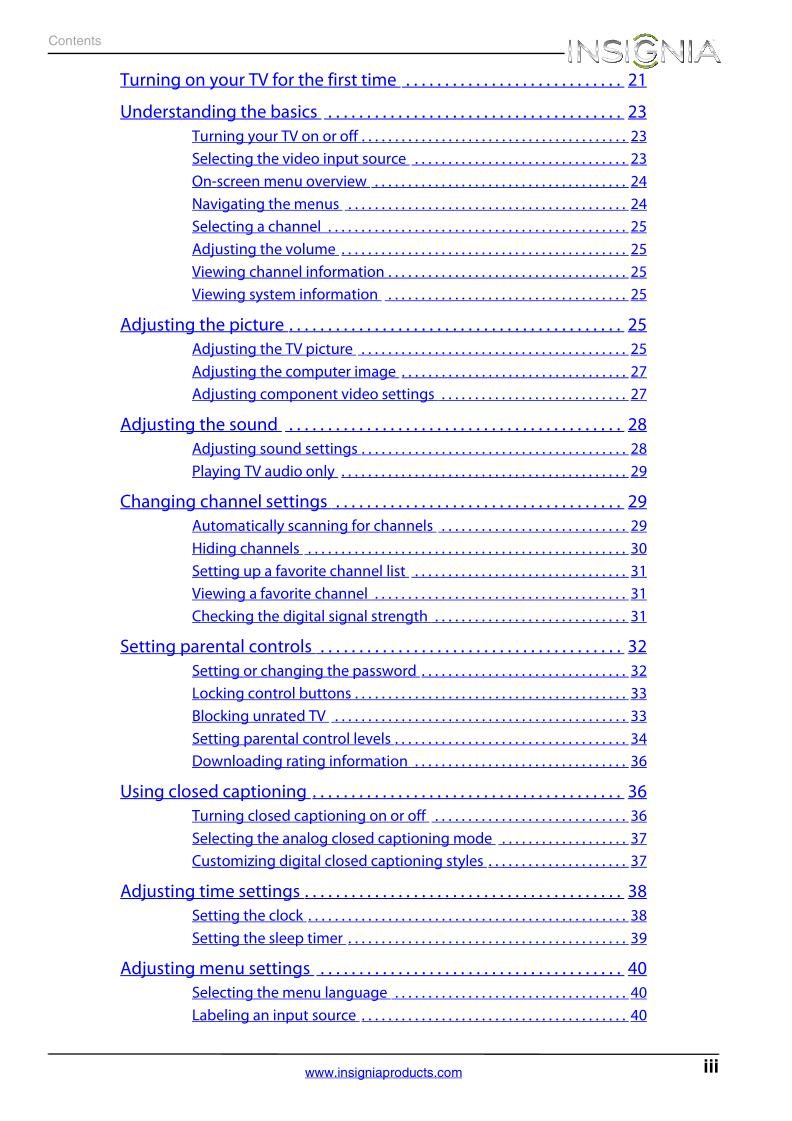 Insignia NS39 E 480A13 NS42 NS46 481A13 TV Operating Manual