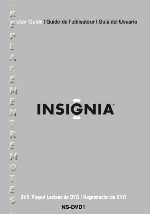 Insignia NSDVD1 NSDVD1A DVD Player Operating Manual