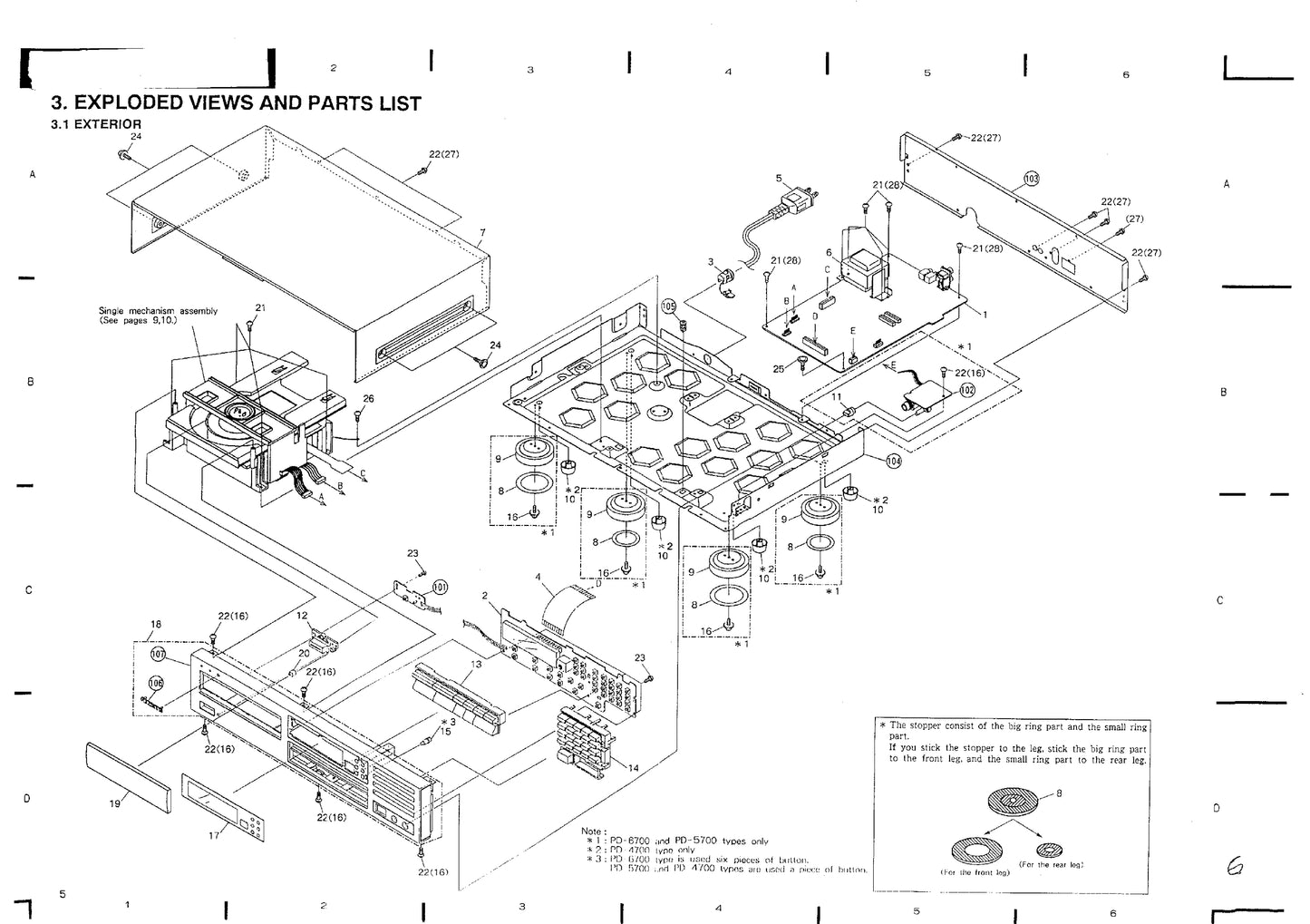 Pioneer PD-5700 CD Player Service Manual (Pages: 49)