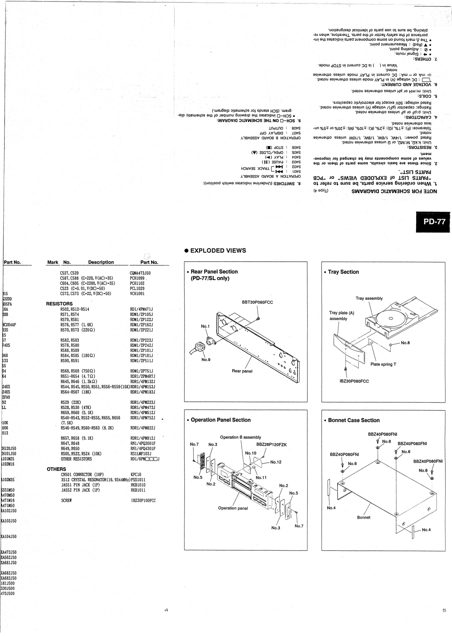 Pioneer PD-77 CD Player Service Manual (Pages: 90)