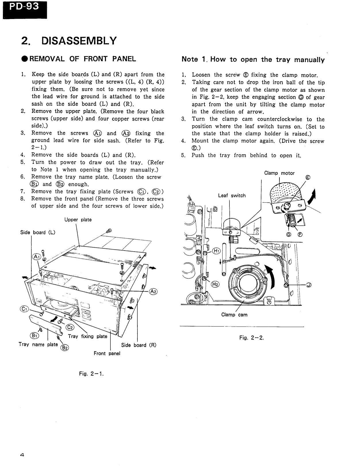 Pioneer PD-93 CD Player Service Manual (Pages: 52)