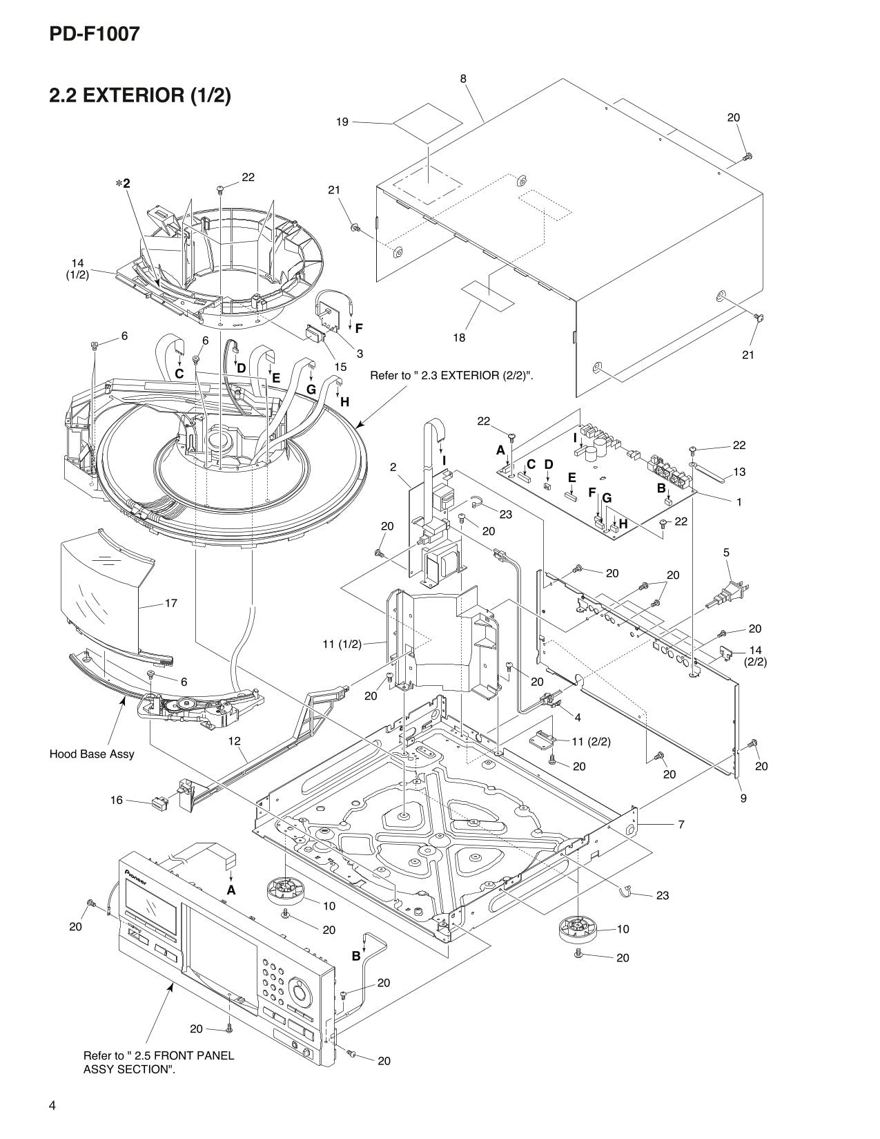 Pioneer PD-F1007 CD Player Service Manual (Pages: 112)