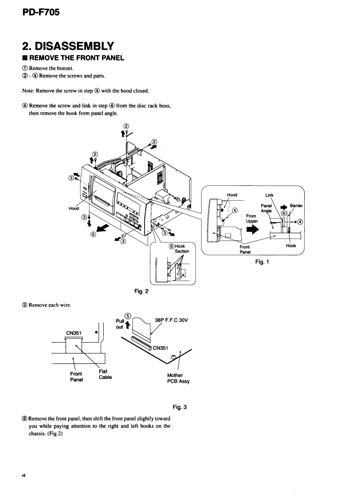 Pioneer PD-F705 CD Player Service Manual (Pages: 31)