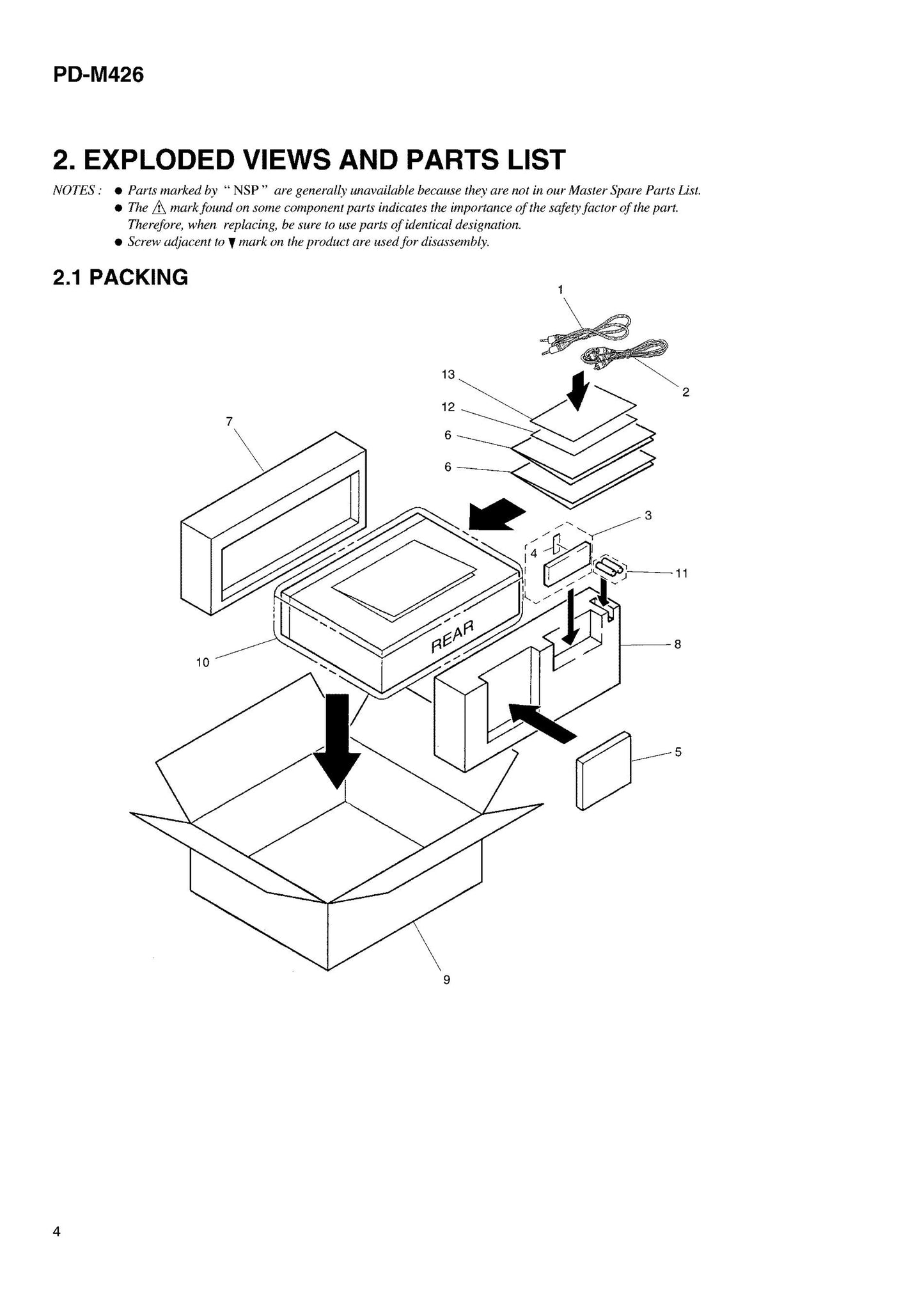 Pioneer PD-M426 CD Player Service Manual (Pages: 32)