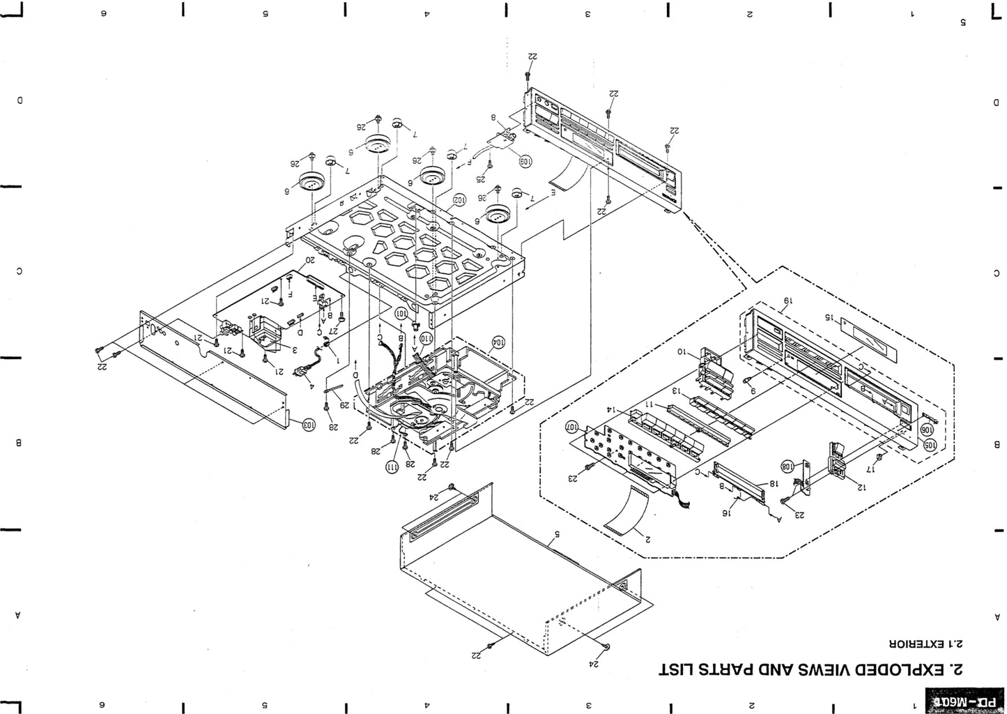 Pioneer PD-M501, PD-M551 & PD-M601 CD Player Service Manual (Pages: 34)