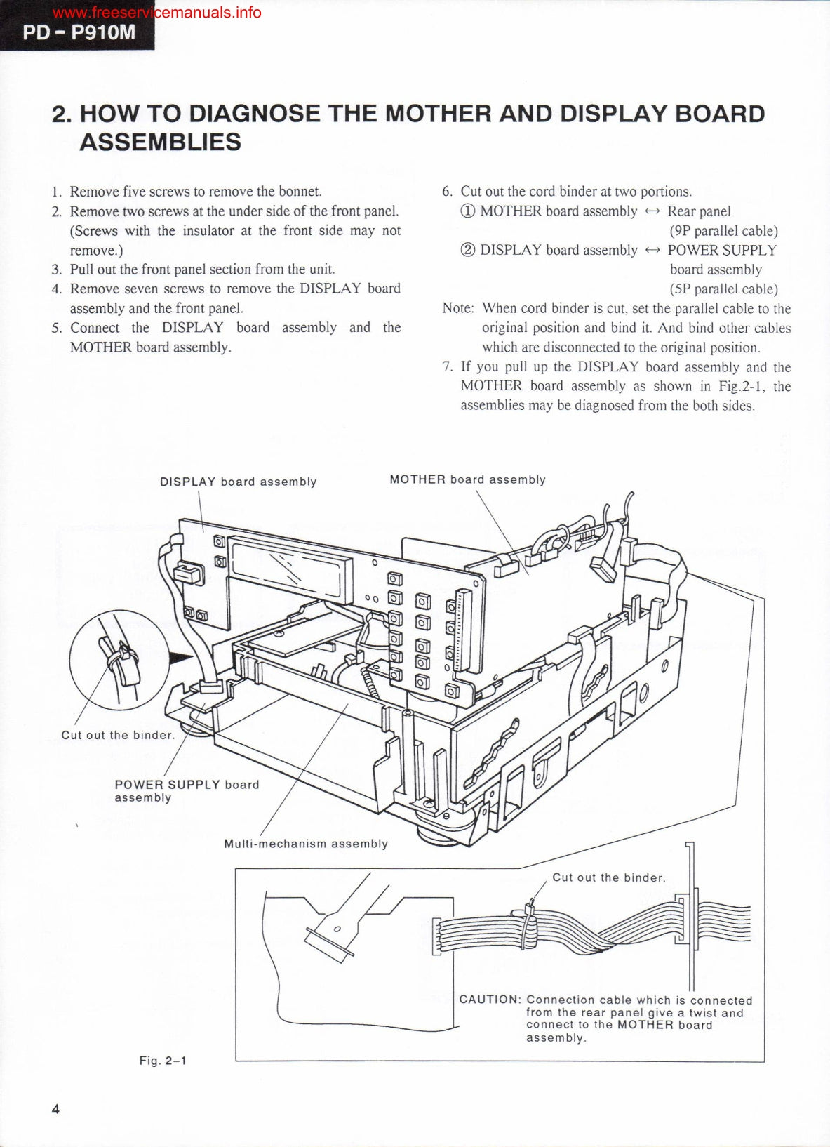 Pioneer PD-P910M CD Player Service Manual (Pages: 64)