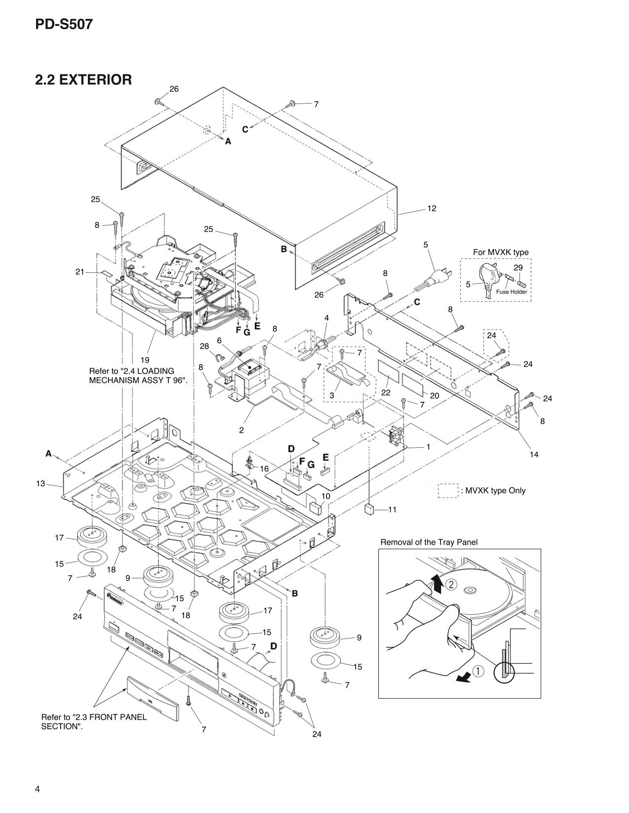 Pioneer PD-S507 CD Player Service Manual (Pages: 39)