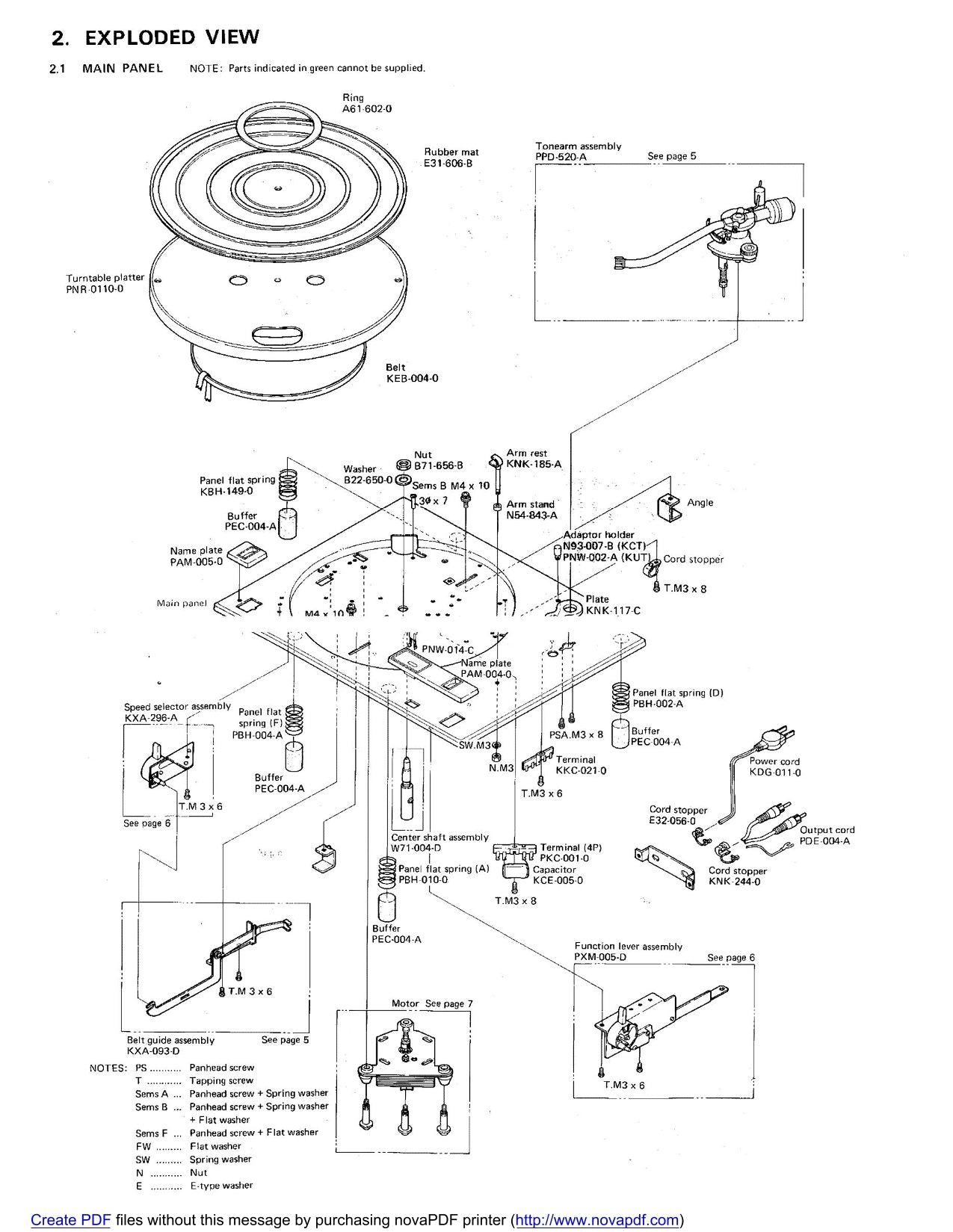 Pioneer PL-12D-II Turntable Service Manual (Pages: 10)