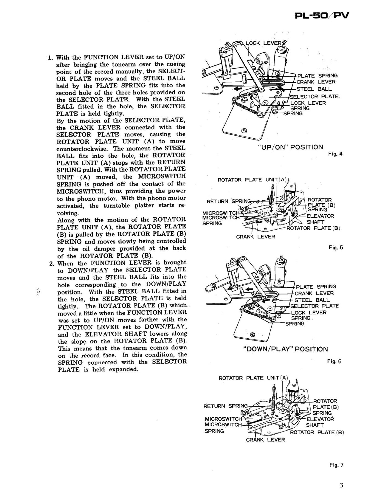 Pioneer PL-50 Turntable Owner & Service Manual (Pages: 38)