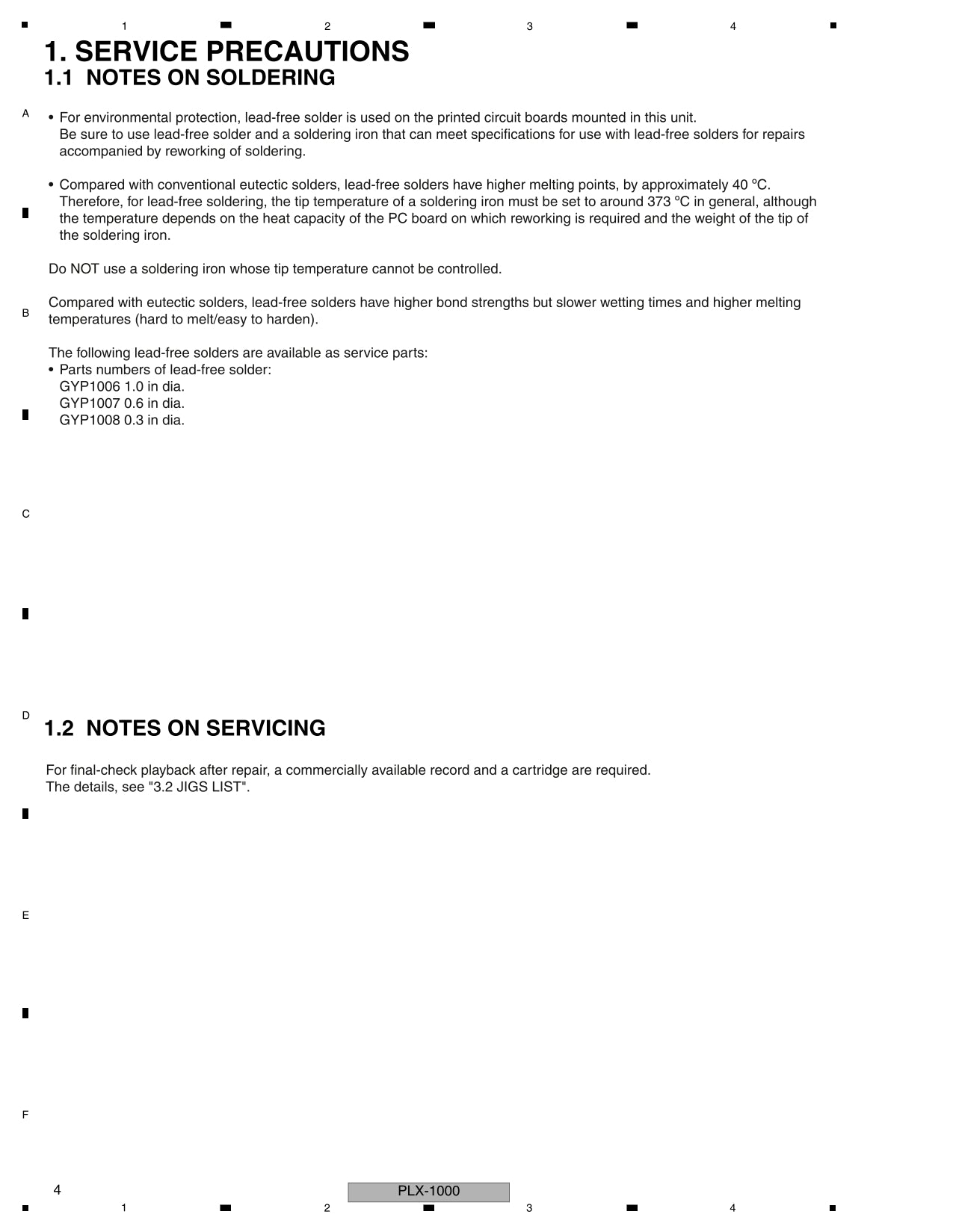 Pioneer PLX-1000 Turntable Service Manual (Pages: 36)