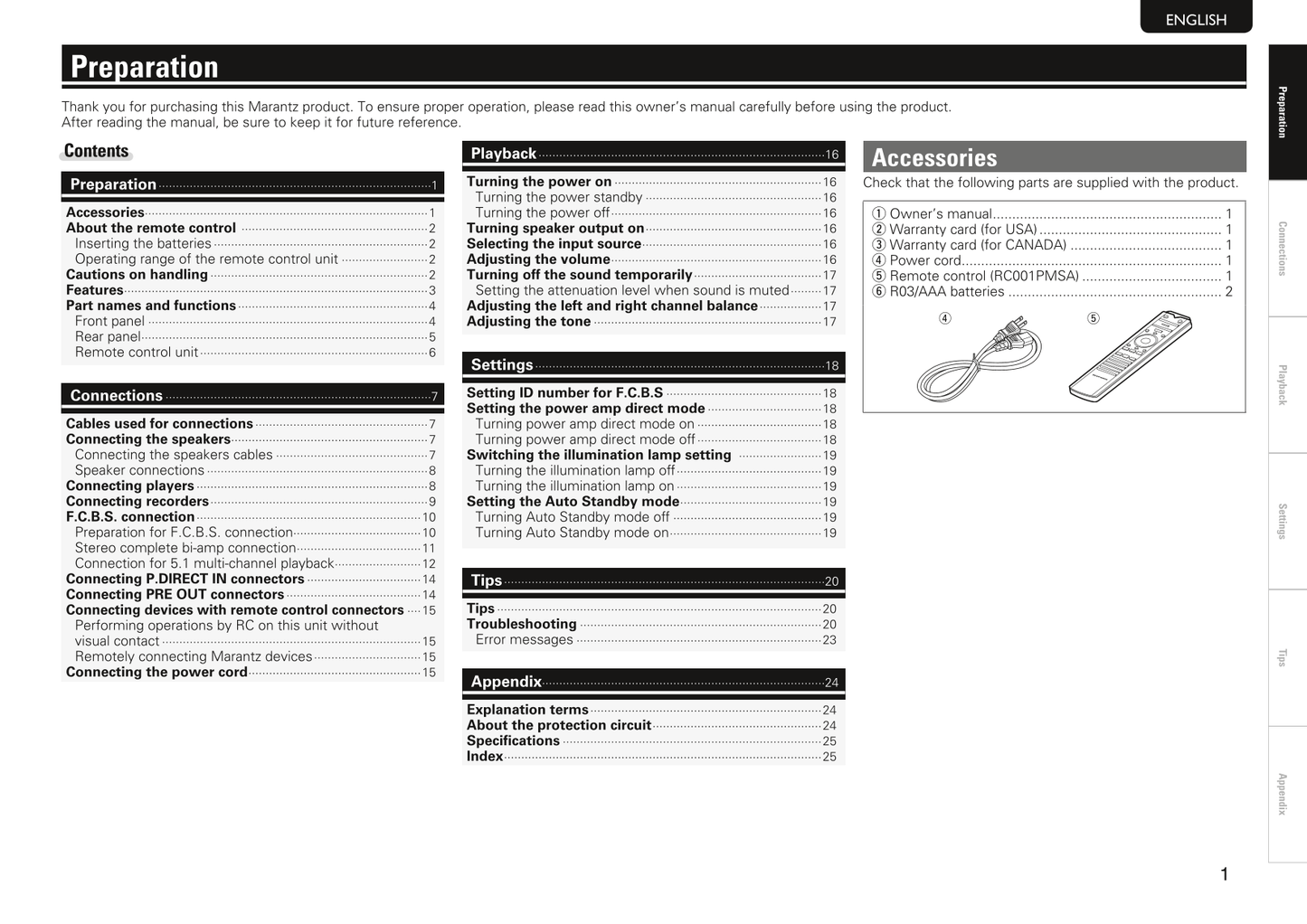 Marantz PM-14 S 1 Amplifier Owner/ User Manual (Pages: 32)