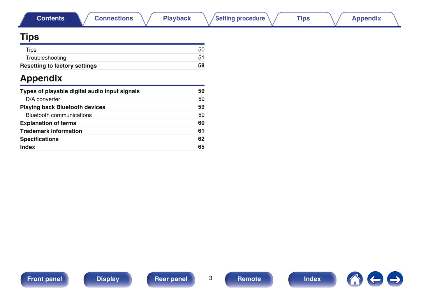 Denon PMA-50 Amplifier Owner/ User Manual (Pages: 67)