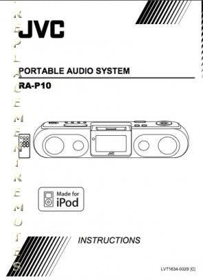 JVC RAP10 RAP10J Audio System Operating Manual