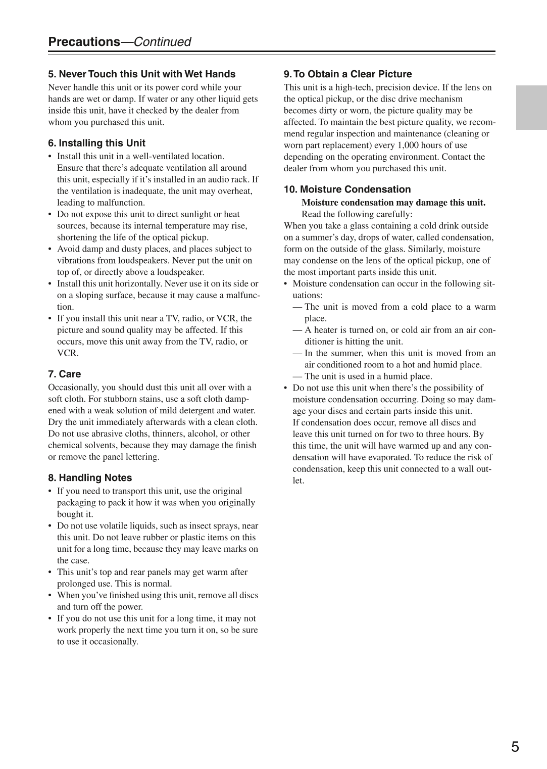 Integra RDV-1.1 CD/ DVD Player Owner's/ User Manual (Pages: 100)