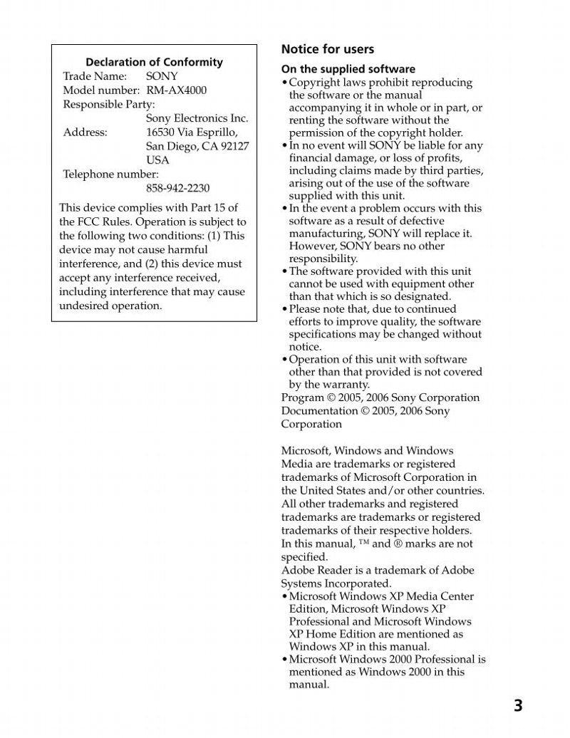 Sony RMAX4000 & CodesOM Universal Remote Control Operating Manual