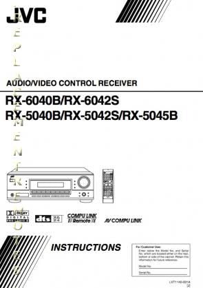 JVC RX5040 B RX5042 S RX5045 Audio/Video Receiver Operating Manual