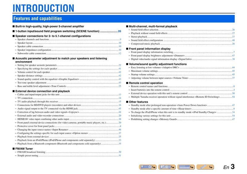Yamaha RXV367 BL RXV371 Audio/Video Receiver Operating Manual
