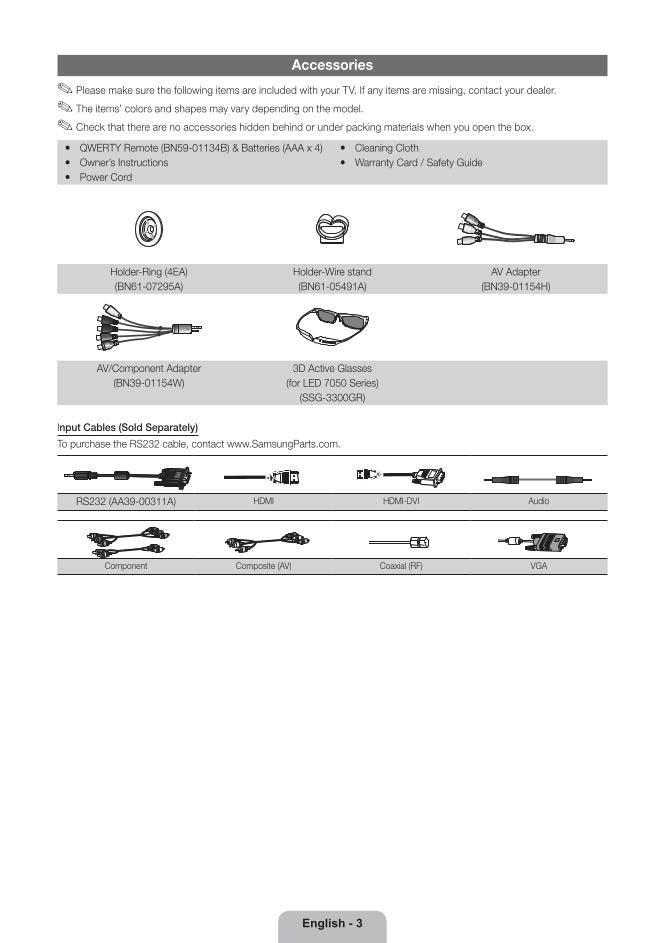 Samsung BN5901134BOM TV Operating Manual