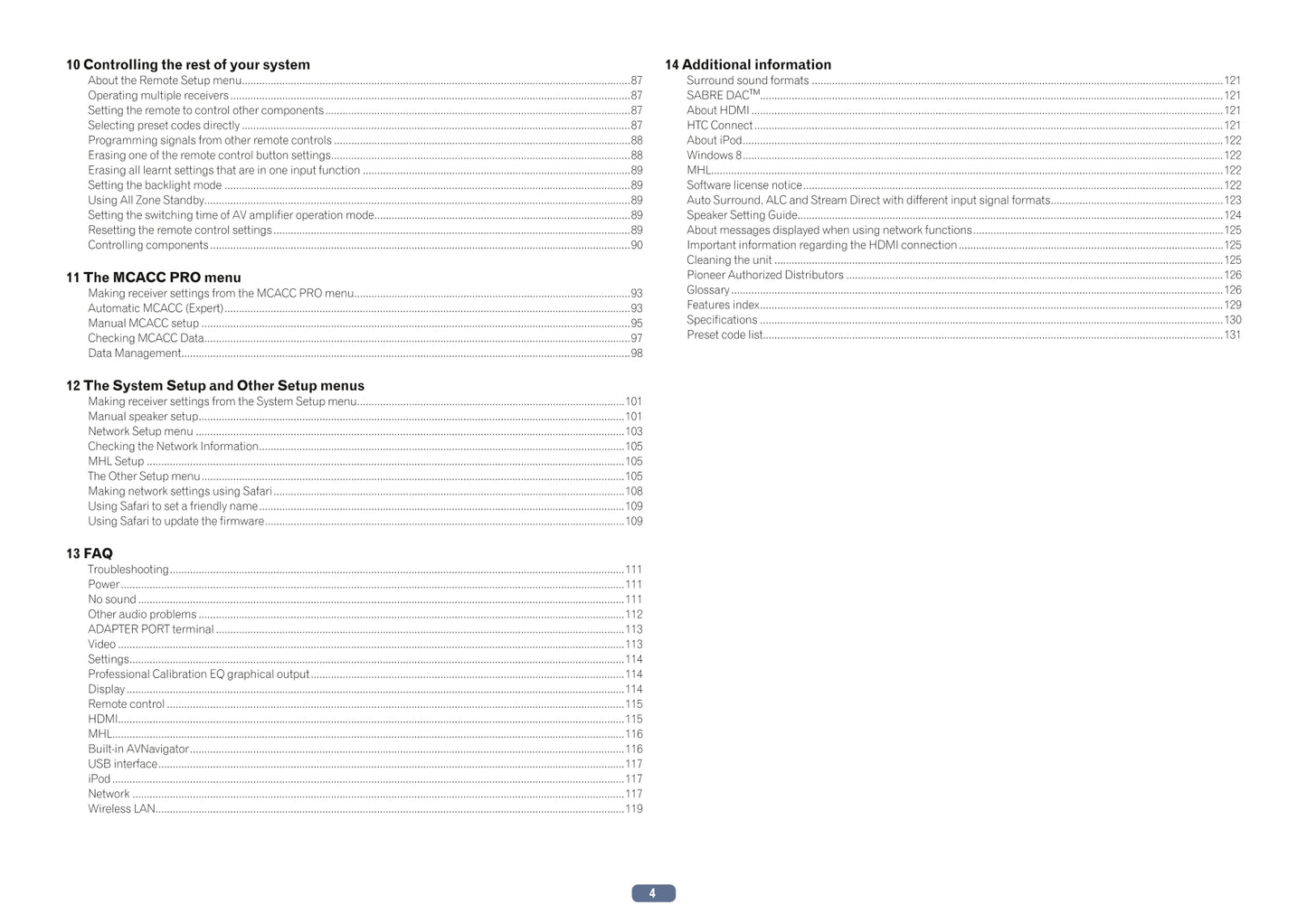 Pioneer SC-LX58 Receiver Owner/ User Manual (Pages: 136)