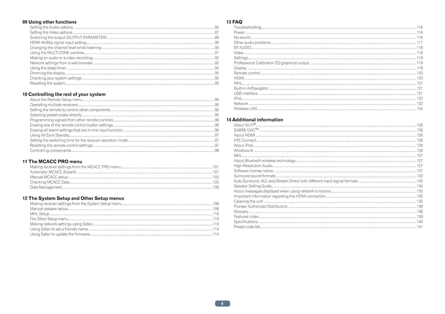 Pioneer SC-LX59 Receiver Owner/ User Manual (Pages: 146)